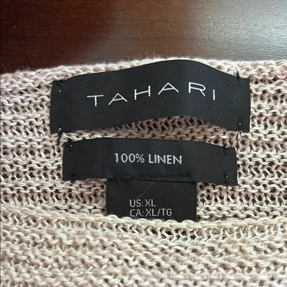 Tahari linen tunic sweater - Picture 4 of 4